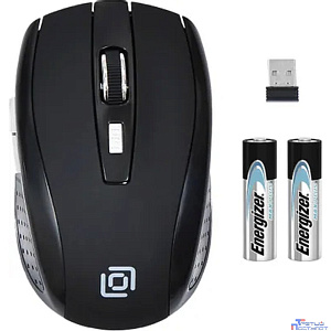 Oklick 455MW черный оптическая (1600dpi) беспроводная USB (6but) [945818]