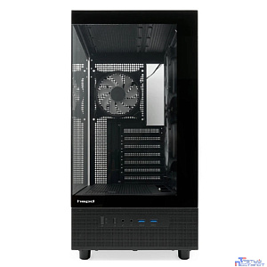 Case HSPD F710, Panoramic Mid Tower, Black, TG, 0.5 SPCC, 3x120mm ARGB (FN027) E-ATX, ATX, mATX, mITX 185/395/270mm 2x2.5", 1x3.5", 7xPCI 2xUSB-A 3.0 435x230x457mm