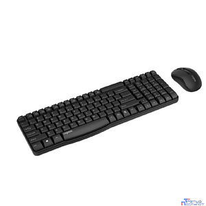 Клавиатура + мышь Rapoo X1800S клав:черный мышь:черный USB беспроводная
