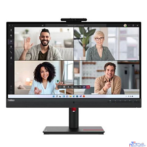 LCD Lenovo 27" T27hv-30 ThinkVision [63D6UAS3CB] {IPS 2560x1440 75Hz 4ms 300cd HDMI DisplayPort DP-out 4xUSB USB-C(90W) RJ-45 2x5W WebCam HAS Pivot}