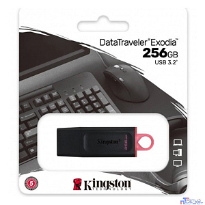 Kingston USB Drive 256Gb DataTraveler Exodia DTX/256GB USB3.1 черный/красный