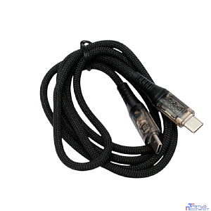 Cablexpert Кабель USB2.0, Type-C/Type-C, 6A, 66Вт, PD/QC3.0, дисплей, оплетка, медь, 1м, черный (CCP-USB2-CMCM-SCR-1M)