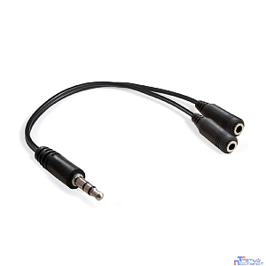 Exegate EX294736RUS Кабель-разветвитель аудио ExeGate EX-CCA-415-0.15 (3.5mm Jack M/2x3.5mm Jack F, 0,15м)