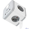 BURO BU-PC3.1UC-W 1.5м (3 розетки) белый (коробка) {2090219}