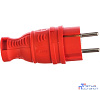 ЭРА Б0044547 Вилка ЭРА V8-RED-IP44 каучуковая с заземлением прямая 16A IP44 красная