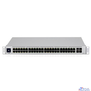 UBIQUITI USW-48-POE PoE-коммутатор в стойку, 48х 1G RJ45, 4х SFP, раздача 195 Вт