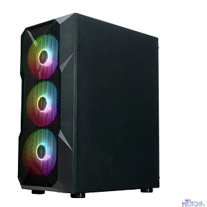 XASTRA Корпус A304 4FRGB Black ATX/Mesh/half-size TG/4x120mm FRGB FC fans/ A304-4FC12F