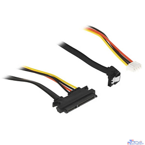 Cablexpert Кабель питания SATA CC-XH2.54-SATAL-40CM, XH2.54 4pin+Sata угловой / Sata 7+15pin, медн.проводник, 40см, пакет (CC-XH2.54-SATAL-40CM)