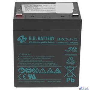 АКБ B.B. Battery HRC 5.5-12 (12В 5.5Ач =132Вт/блок, ДхШхВ 90х70х102 мм, масса 1,62 кг) клеммы F2