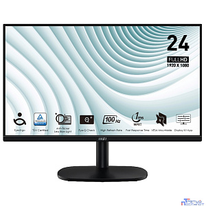 MSI PRO 23.8" MP245V черный {VA 1920x1080 100Hz 4ms 16:9  4000:1 300cd 178/178 D-Sub HDMI}