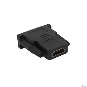 Bion Переходник HDMI - DVI-I 19F/19M (мама-папа), позолоченные контакты, черный [BXP-A-HDMI-DVI-2]