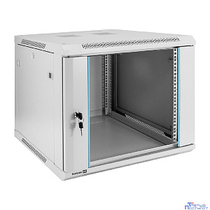 Exegate EX298602RUS Шкаф телекоммуникационный 19" настенный 9U ExeGate EC-WM-9U.600.G.GREY (19”, 9U, 600x600x500mm (ШхГхВ), передняя дверь закаленное стекло, съемные боковые панели, пыле- и влагозащит