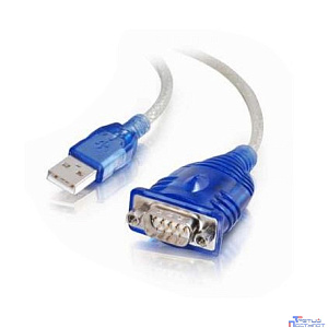 ORIENT Кабель-адаптер  USS-112, USB Am to RS232 DB9M (WCH CH340, поддержка Win 8.x/10), длина 1.2м, крепеж разъема - гайки