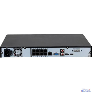 DAHUA DHI-NVR4208-8P-EI 8-канальный IP-видеорегистратор c PoE, 4K, H.265+, видеоаналитика, входящий поток до 256Мбит/с, 2 SATA III до 16Тбайт
