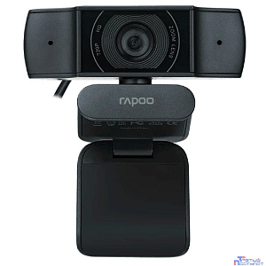 Веб-Камера, Rapoo, C200, USB 2.0, 1280*720/640*480, 2.0Mpx, Микрофон, Крепление: зажим, Чёрный