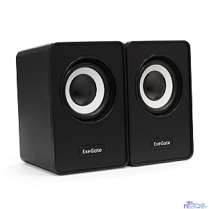 Exegate EX287054RUS Акустическая система 2.0 ExeGate Disco 120 (питание USB, 2х3Вт (6Вт RMS), 100-20000Гц, черный)