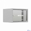 NTSS Шкаф настенный телекоммуникационный NTSS LIME 6U 550х350х370мм, 2 профиля 19, дверь стеклянная, боковые стенки несъемные, разобранный, серый RAL 7035 NTSS-WL6U5535GS