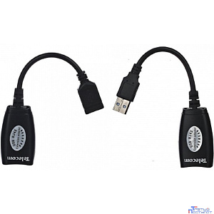 Telecom Адаптер-удлинитель USB-AMAF/RJ45, по витой паре до 45m <TU824> [6926123510322]