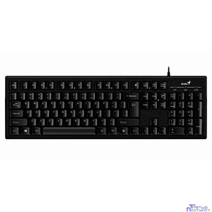 Клавиатура Genius Smart KB-101 Black {классическая раскладная, SmartGenius, влагоустойчивая, клавиш 105, провод 1,5 м, USB} [31300006411/31300006414]