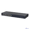 DAHUA DH-SG1024 24-портовый гигабитный неуправляемый коммутатор, 22xRJ45 1Gb, 2xRJ45 1Gb uplink, коммутация 48 Гбит/с, MAC-таблица 8K, металл