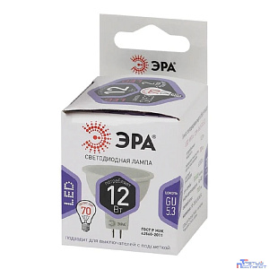 ЭРА Б0049075 Лампочка светодиодная STD LED MR16-12W-860-GU5.3 GU5.3 12Вт софит холодный дневной свет