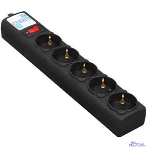 PowerCube Фильтр-удлинитель 3.0м, 5 розеток,10А (SPG5-С3), черный графит