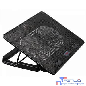 BURO Подставка для ноутбука 15.6"355x255x30mm 2xUSB 2x 140mmFAN 657г металлическая сетка/пластик черный (BU-LCP156-B214H)