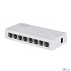 DAHUA DH-SF1008L 8-портовый неуправляемый коммутатор, 8x10/100 Base-T, коммутация 1.6 Гбит/с, MAC-таблица 2K, пластик
