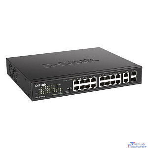 D-Link DES-1018MPV2/A1A Неуправляемый коммутатор с 16 портами 10/100Base-TX и 2 комбо-портами 100/1000Base-T/SFP (16 портов PoE 802.3af/at, PoE-бюджет 247 Вт, дальность до 250 м)