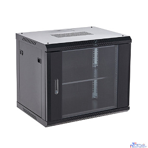 Rexant (04-1266-112) Настенный шкаф 19" 12U 600х600х635 (ШхГхВ), дверь стекло, металлическая задняя стенка, боковые съемные стенки, RAL 9005