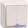 Iek EVO20-K33-10-DC ВС20-2-0-ОКм Выключатель 2кл 10А откр.уст. ОКТАВА (кремовый)