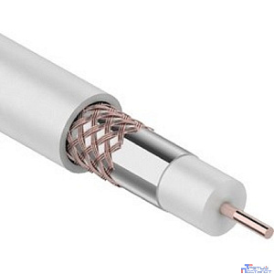 Rexant (01-2221) Кабель коаксиальный RG-6U, 75Ом, Cu/Al/Cu, 64%, 100м, INDOOR, белый