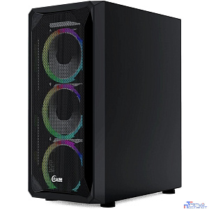Powercase CMIZB-R4 Корпус Mistral Z4 Mesh RGB, Tempered Glass, 4x 120mm RGB fan, чёрный, ATX  (CMIZB-R4)