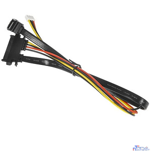 Cablexpert Кабель питания SATA CC-XH2.54-SATAL-40CM, XH2.54 4pin+Sata угловой / Sata 7+15pin, медн.проводник, 40см, пакет (CC-XH2.54-SATAL-40CM)
