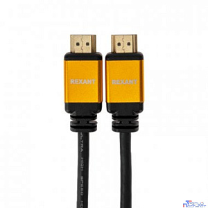 Rexant (17-6005) Кабель HDMI - HDMI 2.1, длина 3м, Gold (цветная коробка)