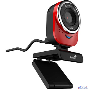 Web-камера Genius QCam 6000 Red {1080p Full HD, вращается на 360°, универсальное крепление, микрофон, USB} [32200002408]