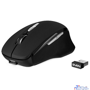 Беспроводная мышь Sven RX-590SW чрн. (бесш. кл., Bluetooth, 2,4GHz, 6+1кл., ST, 800-1600DPI, блист.)